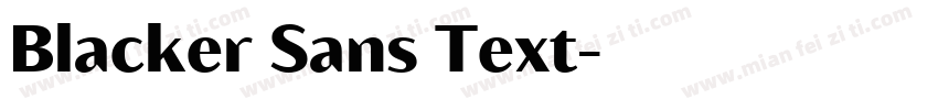 Blacker Sans Text字体转换